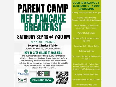 Novi Community Coalition Announces the Second Annual Parent Camp in Partnership with the Novi Education Foundation