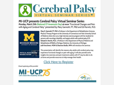 MI-UCP Presents Cerebral Palsy Virtual Seminar Series on National CP Awareness Day