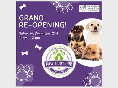 Grand Re-Opening Paw Boutique Pet Shop